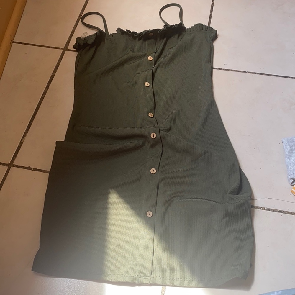 Dark green tight dress